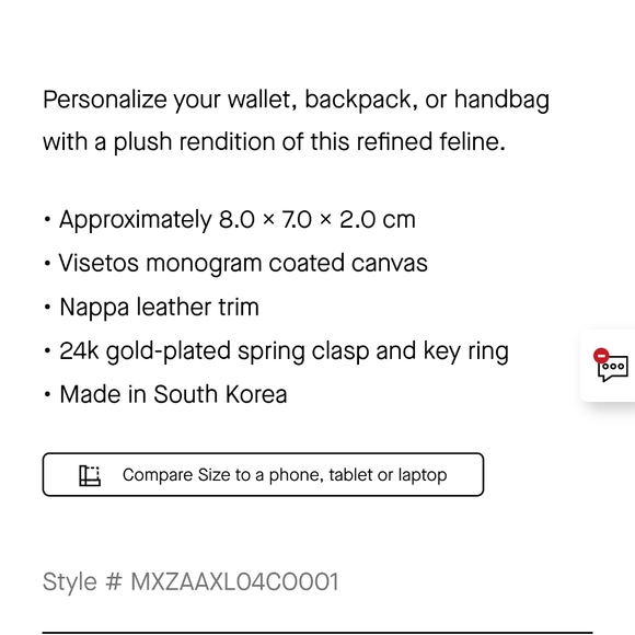 MCM Cat Bag Charm - Picture 7 of 7